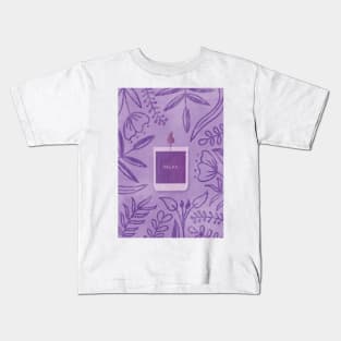 Scented Candle (Purple) Kids T-Shirt